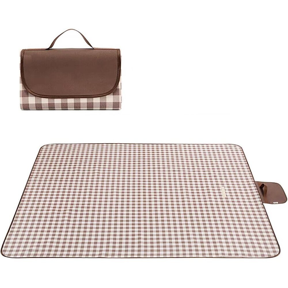 Sandproof Picnic Blanket Waterproof Outdoor Mat Coffee